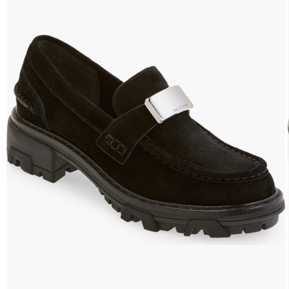 RAG & BONE  Shiloh 2.0 Loafers Lug Sole Black Suede - Picture 1 of 10